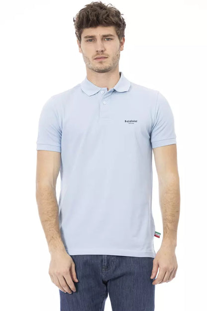 Hellblaues Poloshirt aus Baumwolle für Herren