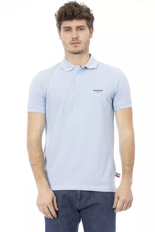 Hellblaues Poloshirt aus Baumwolle für Herren