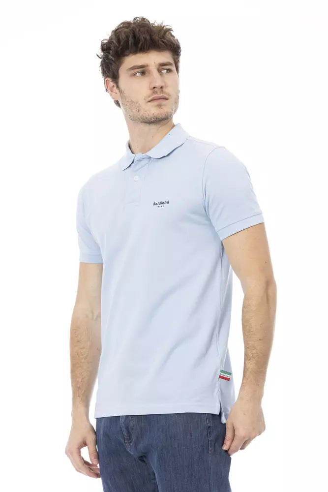 Hellblaues Poloshirt aus Baumwolle für Herren
