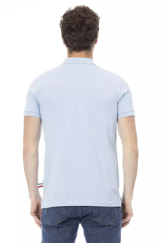 Hellblaues Poloshirt aus Baumwolle für Herren