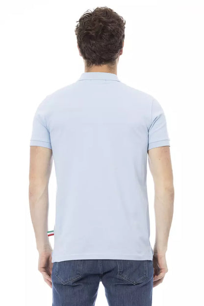 Hellblaues Poloshirt aus Baumwolle für Herren