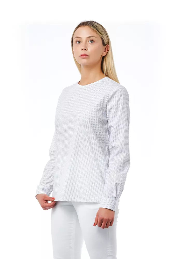 Weiße Baumwollbluse für Damen