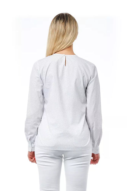 Weiße Baumwollbluse für Damen