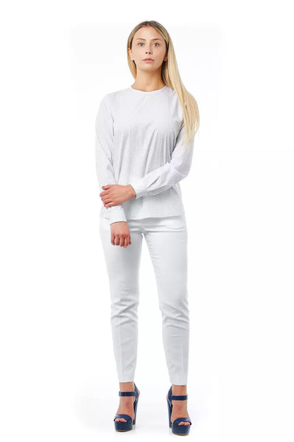 Weiße Baumwollbluse für Damen