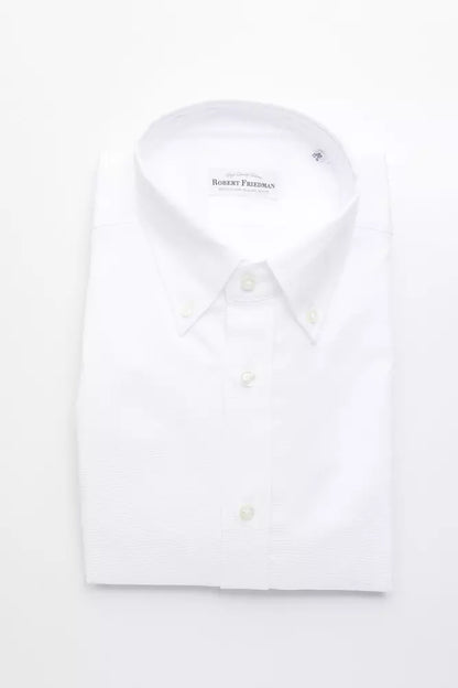 White Cotton Men's Dress Shirt