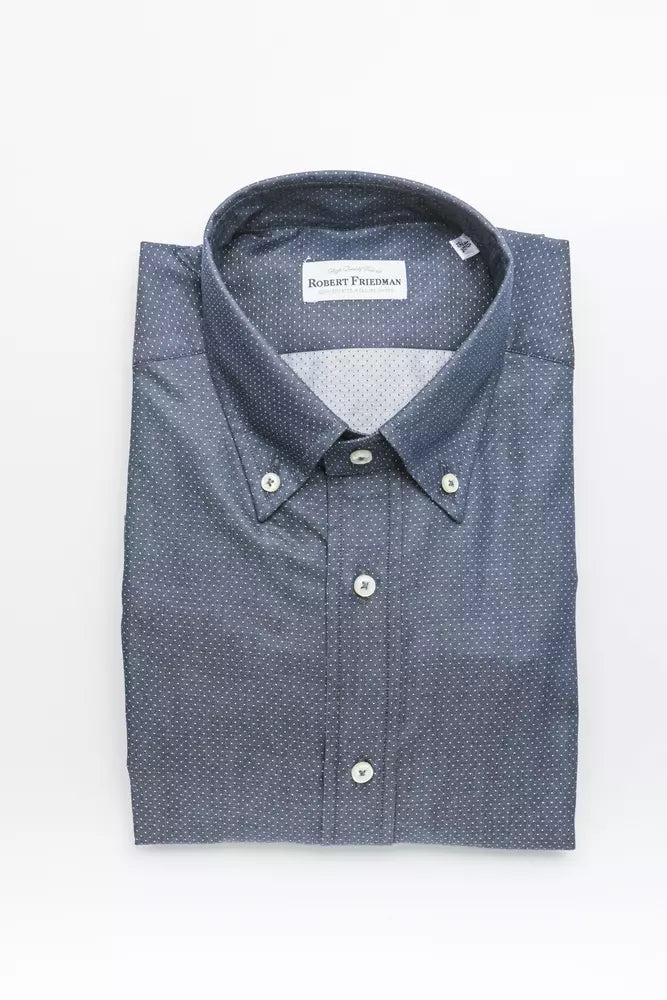 Blue Cotton Mens Shirt