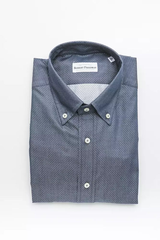 Blue Cotton Mens Shirt