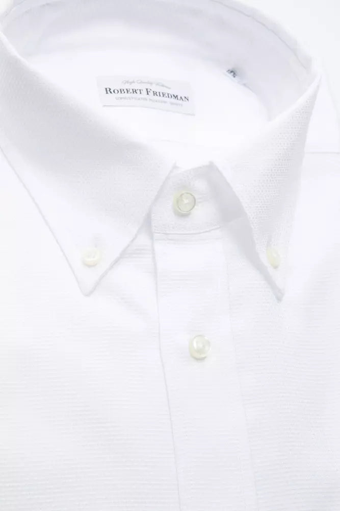 White Cotton Men's Dress Shirt