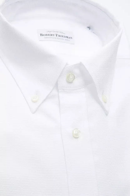 White Cotton Men's Dress Shirt
