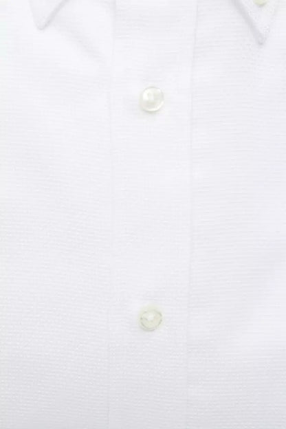 White Cotton Men's Dress Shirt