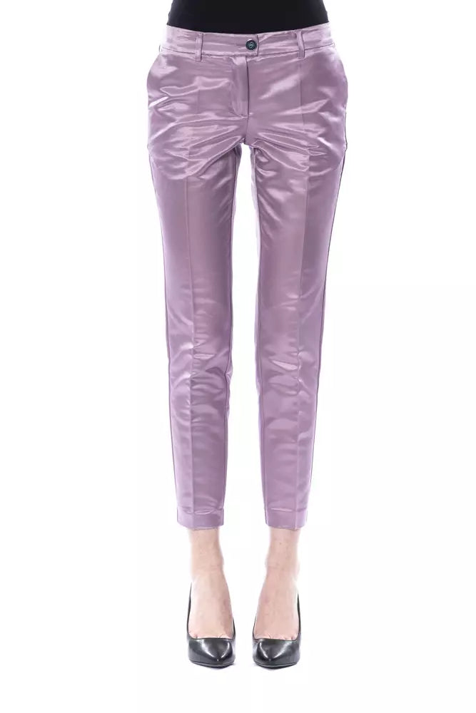 Lila Baumwollhose für Damen