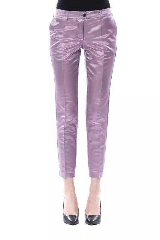 Lila Baumwollhose für Damen