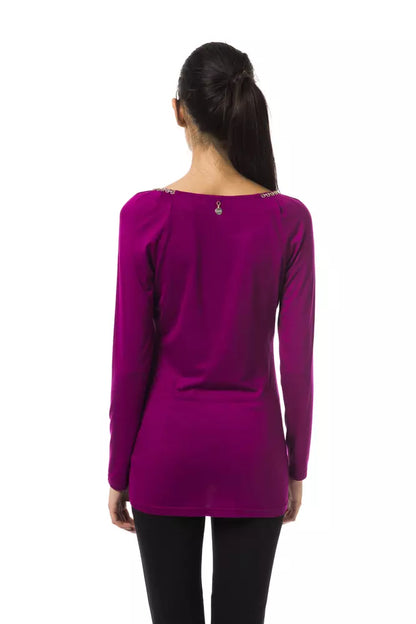 Lila Viskose Damen Top
