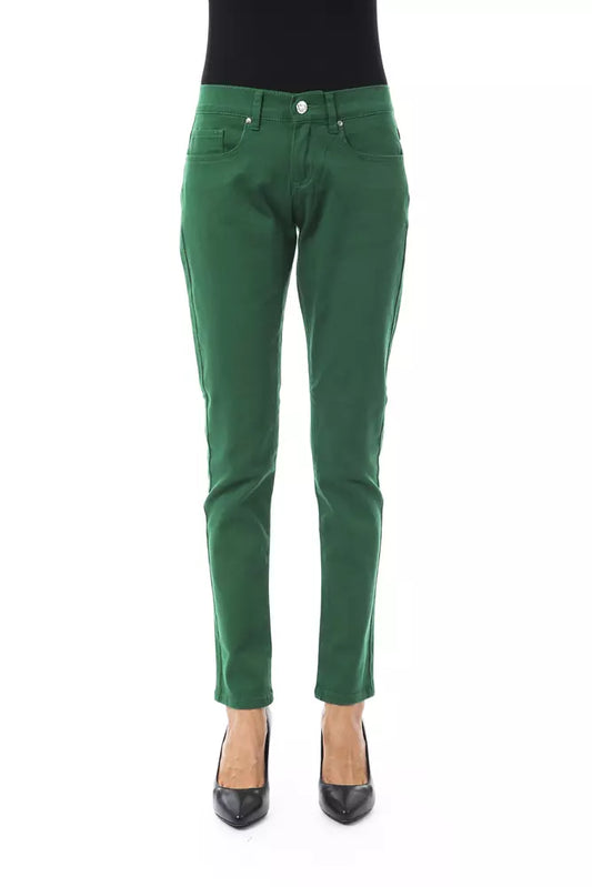 Grüne Baumwollhose für Damen