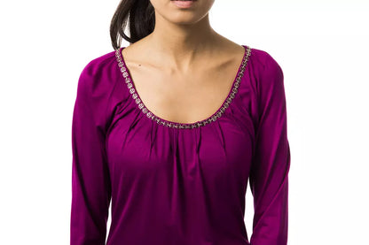 Lila Viskose Damen Top