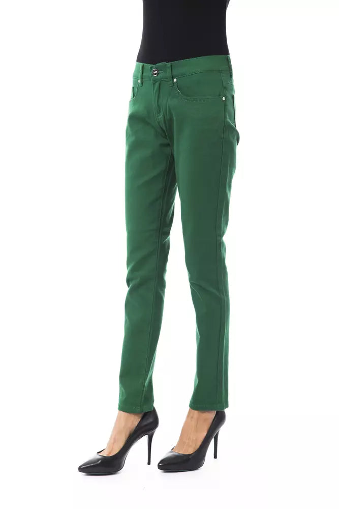 Grüne Baumwollhose für Damen