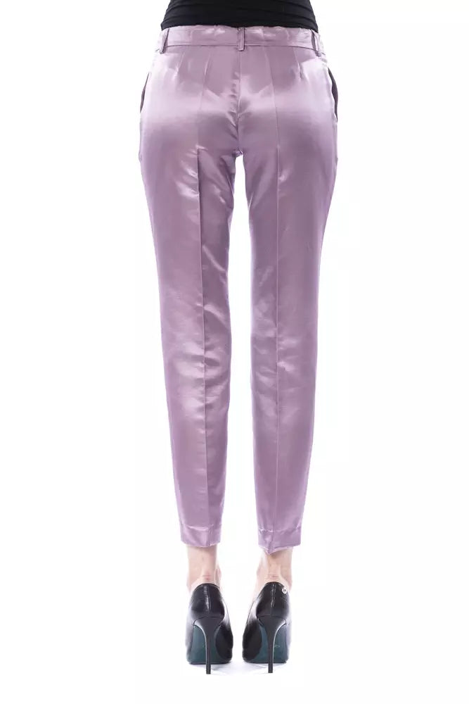 Lila Baumwollhose für Damen