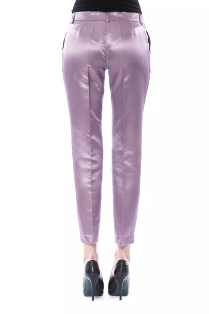 Lila Baumwollhose für Damen