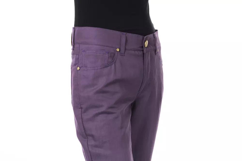 Lila Baumwollhose für Damen
