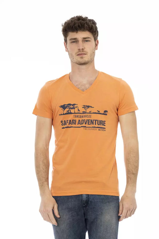 Oranges Baumwoll-T-Shirt für Herren