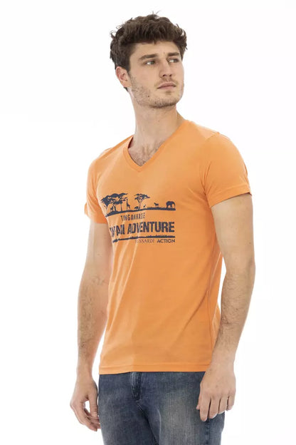 Oranges Baumwoll-T-Shirt für Herren