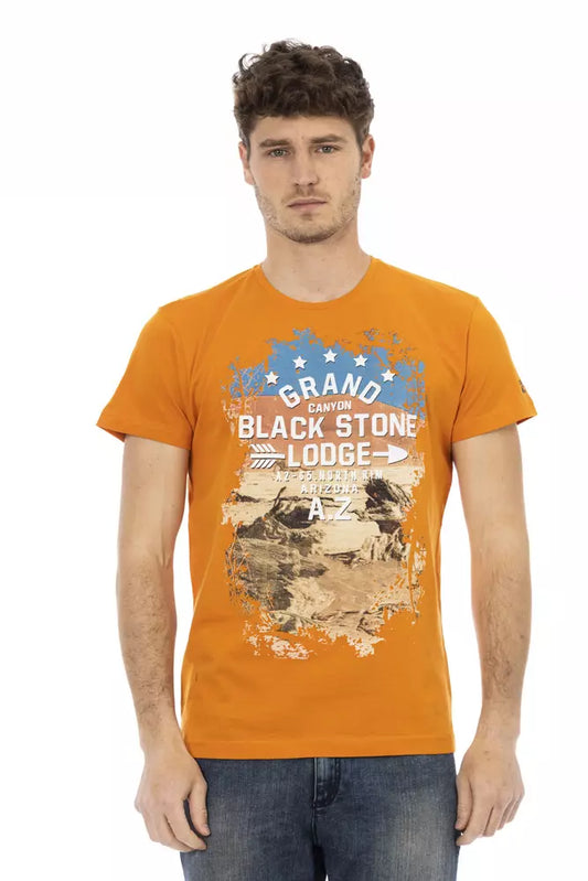 Oranges Baumwoll-T-Shirt für Herren