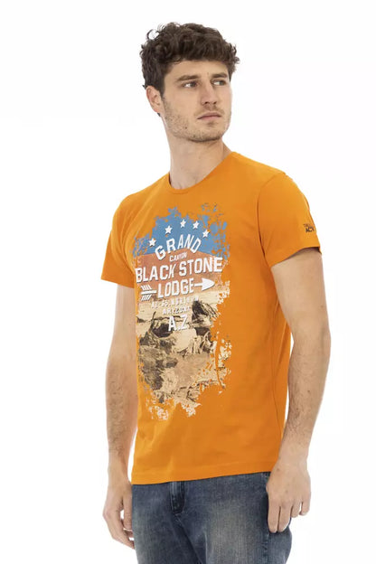 Oranges Baumwoll-T-Shirt für Herren
