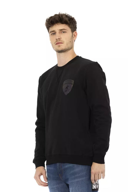 Black Cotton Men's Sweater