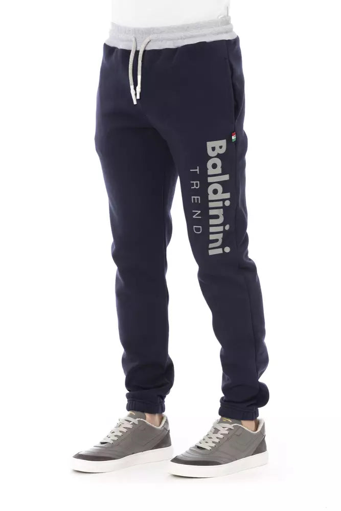 Blue Cotton Men's Sport Pant