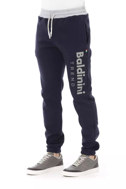 Blue Cotton Men's Sport Pant