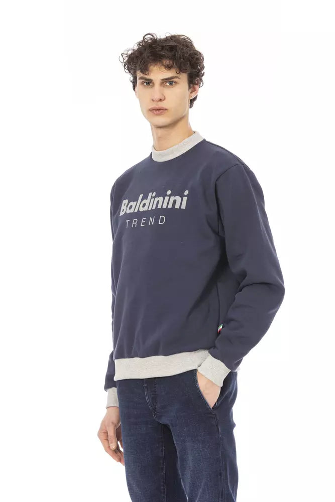 Blue Cotton Men's Sweater