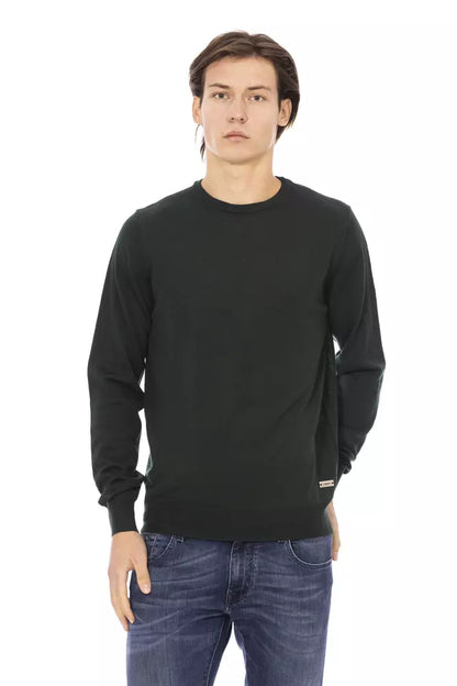 Grüner Stoff Herren Pullover