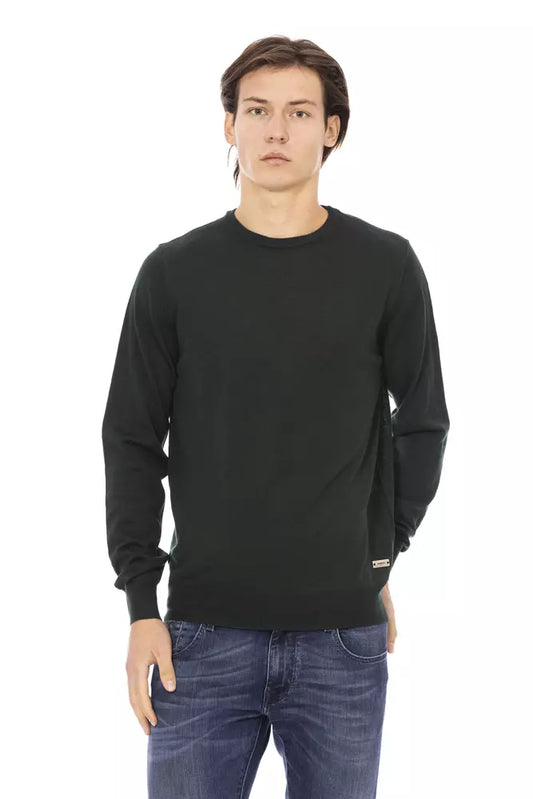 Grüner Stoff Herren Pullover