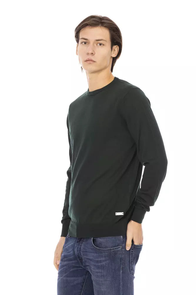 Grüner Stoff Herren Pullover