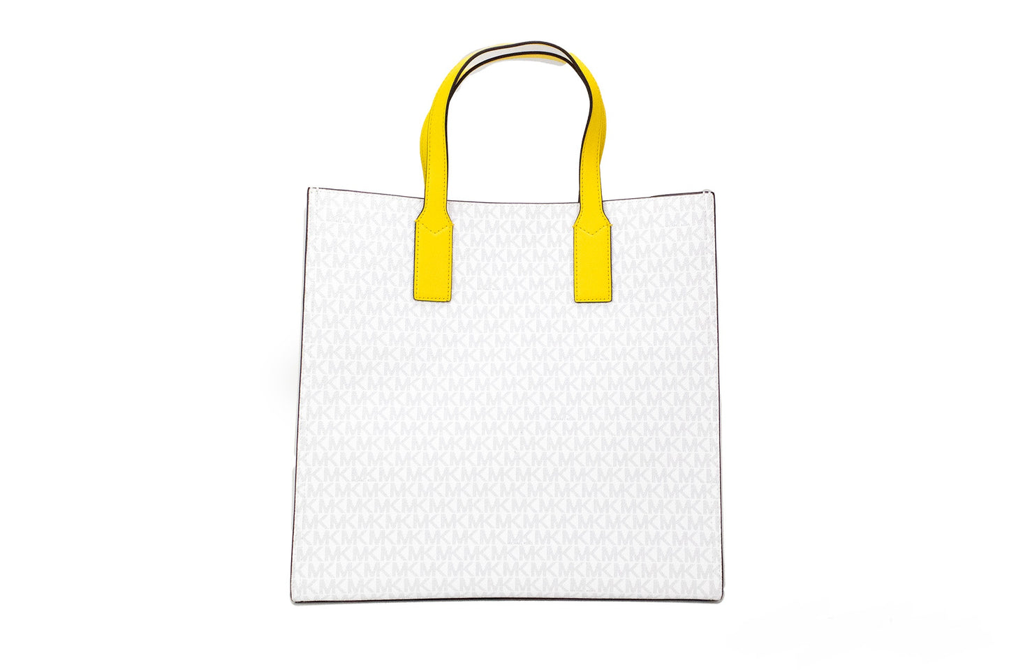 Kenly Große Signature North South Tote Computer-Handtasche aus PVC in Zitrusfarbe