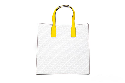 Kenly Große Signature North South Tote Computer-Handtasche aus PVC in Zitrusfarbe