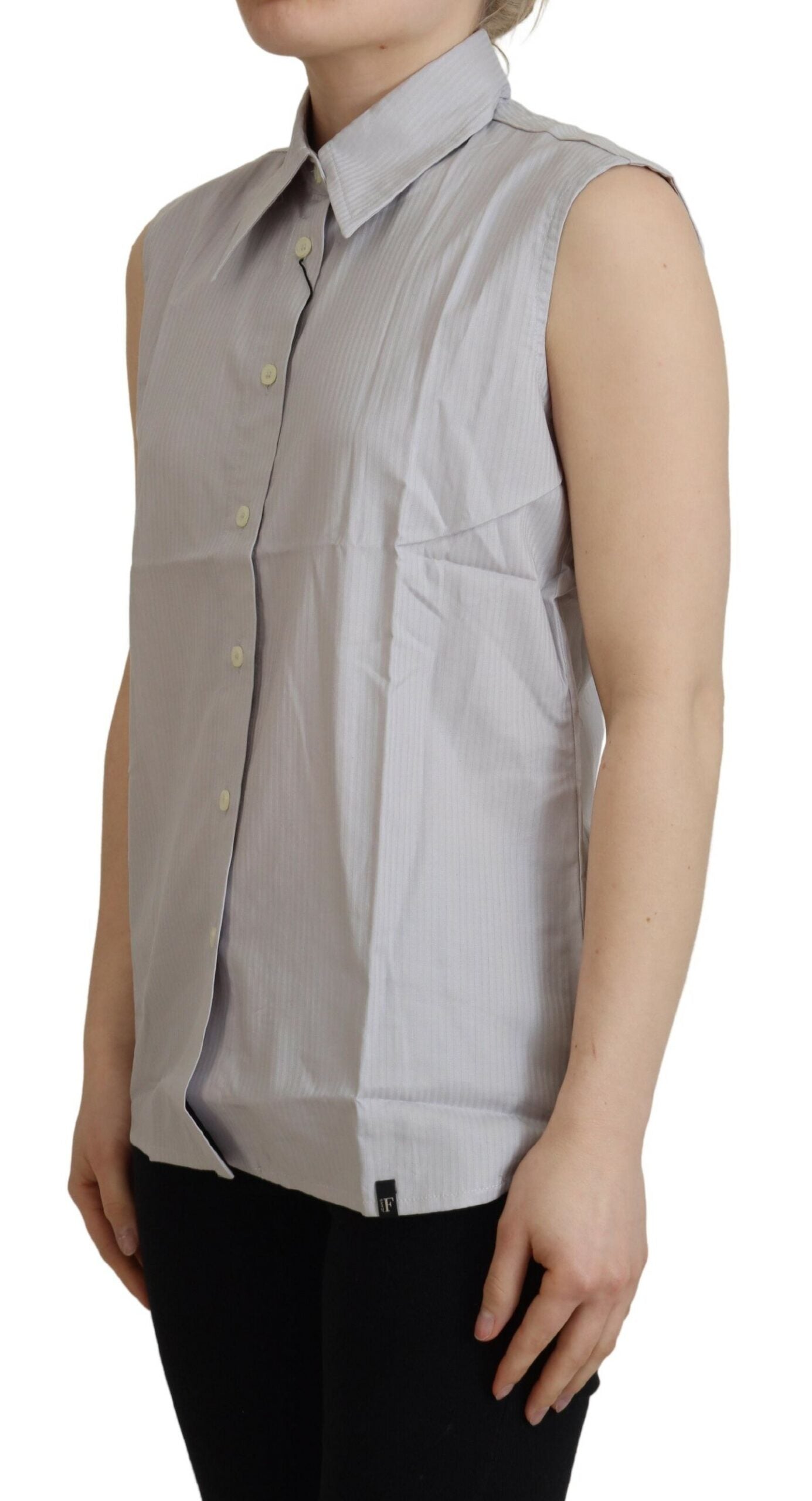 Elegantes ärmelloses Polo-Top aus Baumwolle