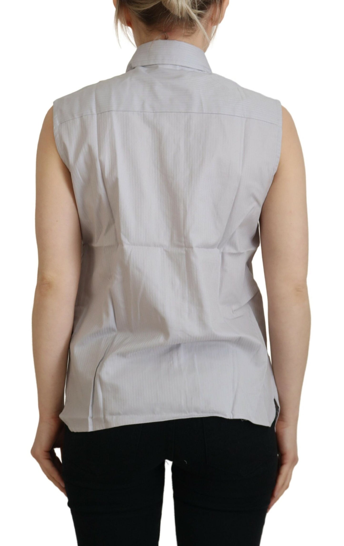Elegantes ärmelloses Polo-Top aus Baumwolle