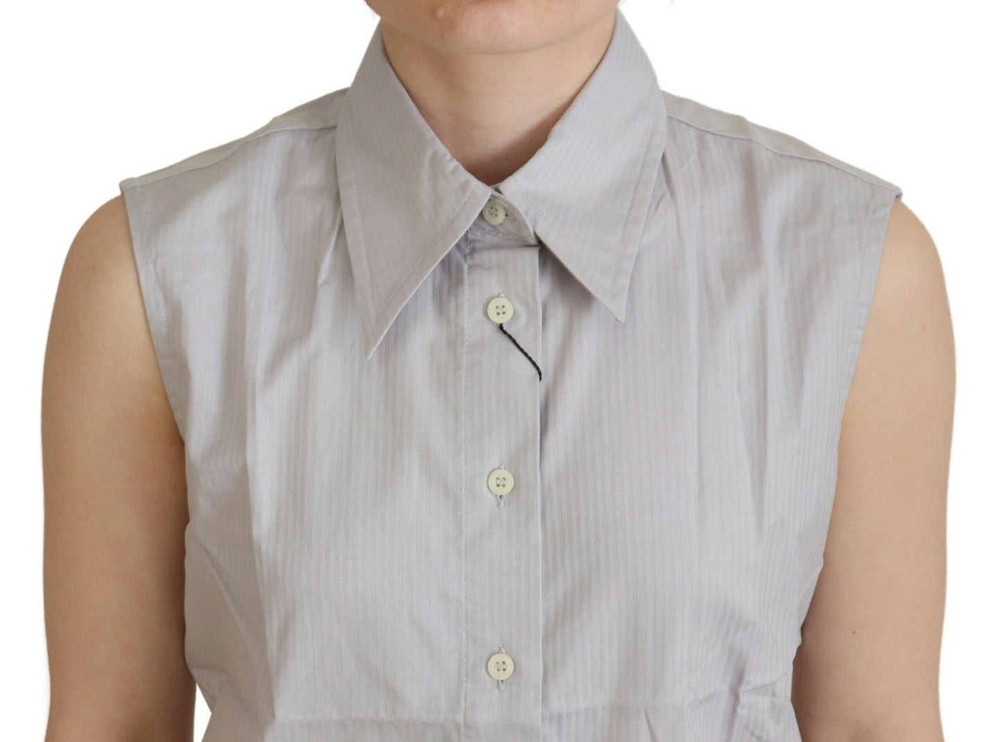 Elegantes ärmelloses Polo-Top aus Baumwolle