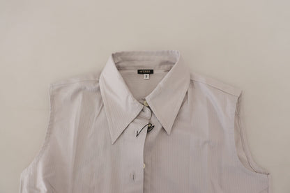 Elegantes ärmelloses Polo-Top aus Baumwolle