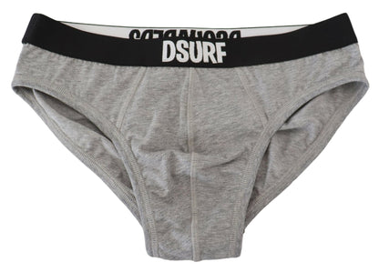 Eleganter Slip aus grauer Baumwollstretch