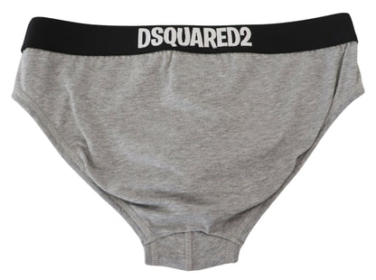 Eleganter Slip aus grauer Baumwollstretch