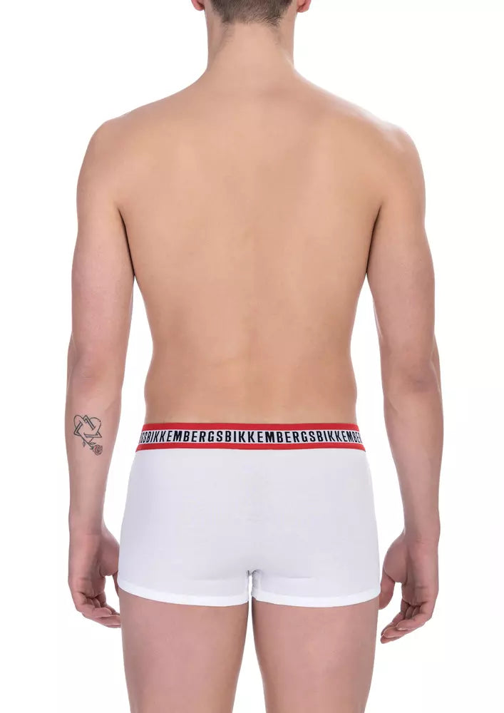 Weiße Herren-Boxershorts aus Baumwolle