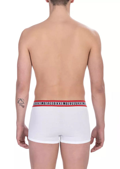 Weiße Herren-Boxershorts aus Baumwolle