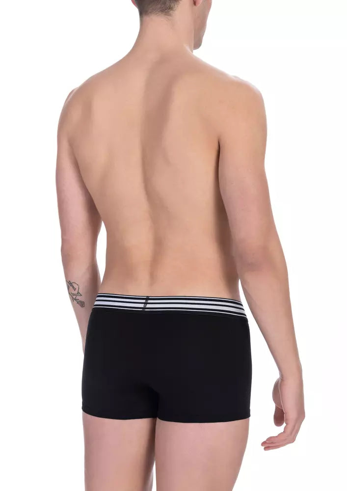 Black Cotton Men Underwear Trunk Twin Pack