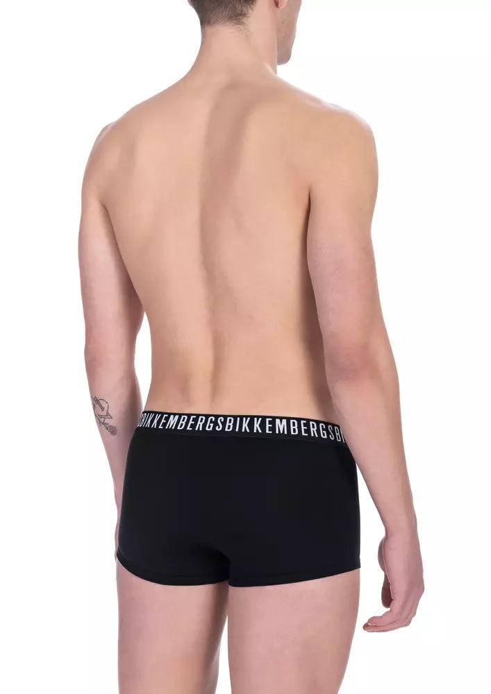 Black Cotton Men Trunk Underwear Twin Pack