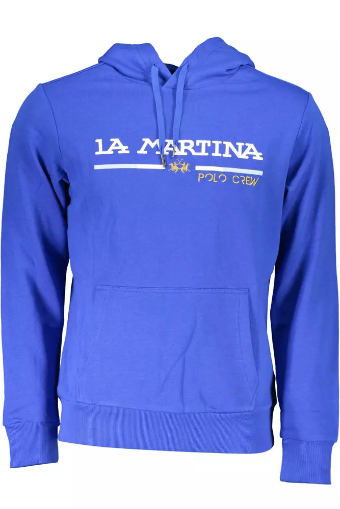 Schickes, blaues, besticktes Kapuzensweatshirt