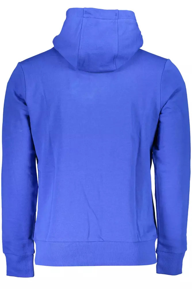 Schickes, blaues, besticktes Kapuzensweatshirt
