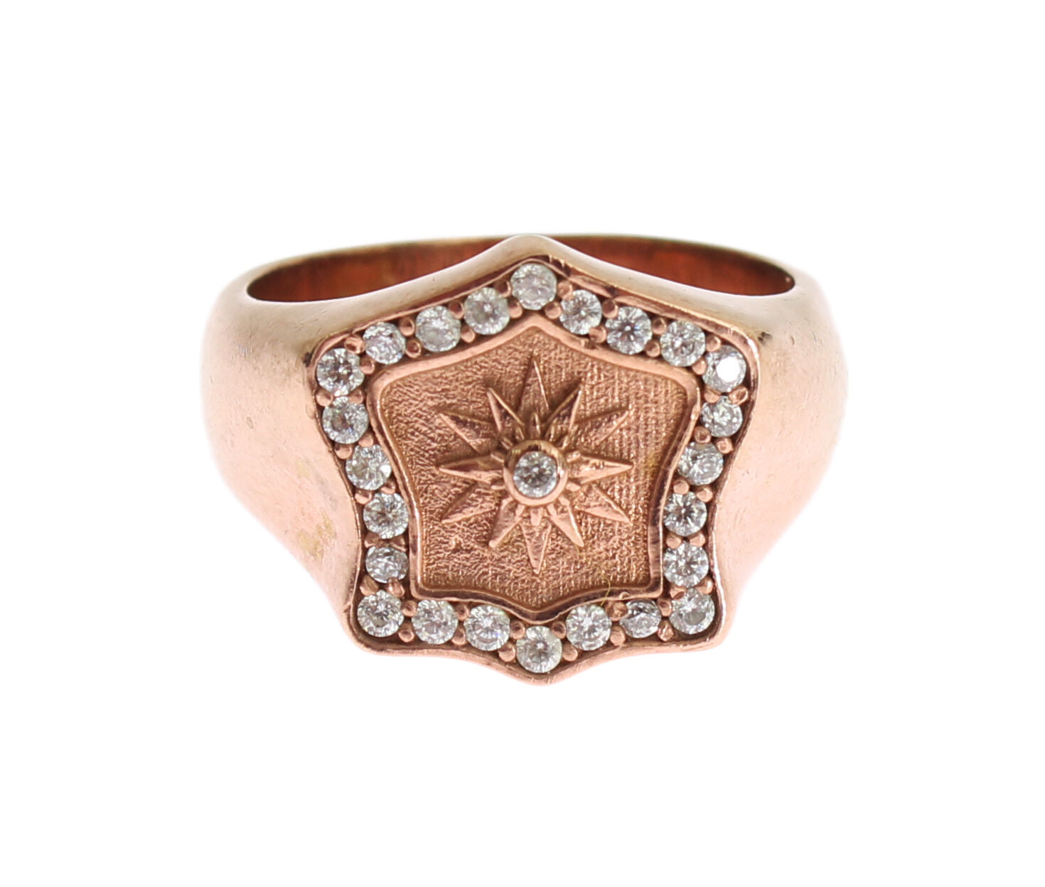 Schicker, rosévergoldeter Sterlingsilberring