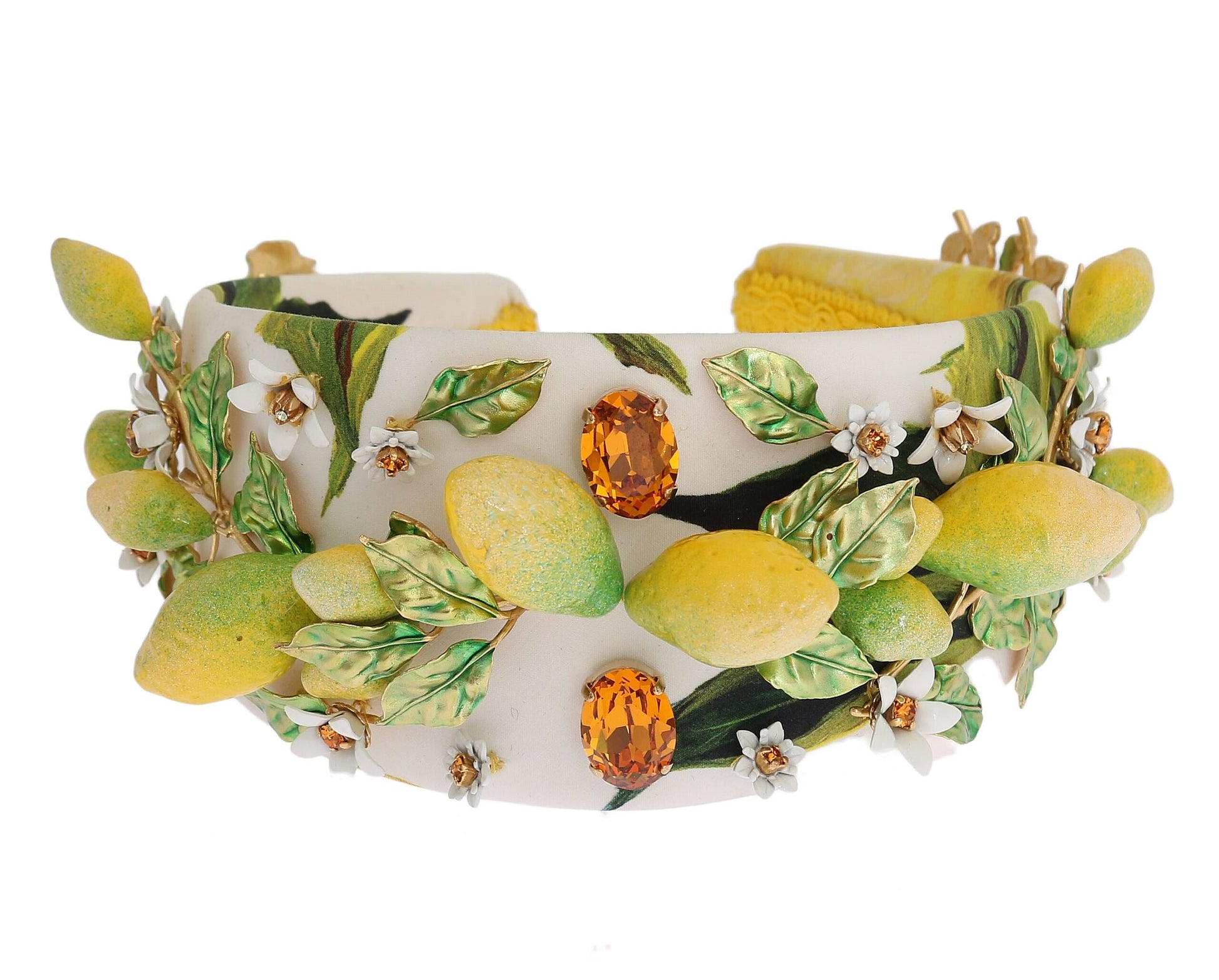 Diadem-Tiara aus sizilianischem Zitronenkristall